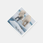 Papieren servetten, polair Beer Servet (Hoek)