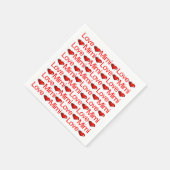 Papieren servetten, rode harten houden van Mimi Servet (Hoek)