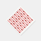 Papieren servetten, rode harten houden van moeder servet (Hoek)