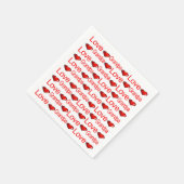 Papieren servetten, rode harten houden van opa servet (Hoek)