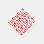 Papieren servetten, rode harten houden van papiere servet (Hoek)