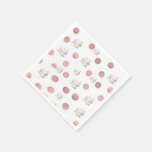 Papieren servetten, Roos Live Lach Liefde Servet (Hoek)