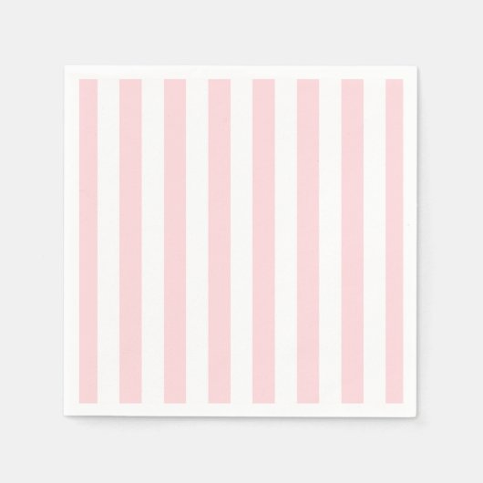Papieren servetten roze en witte streep (Voorkant)
