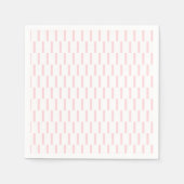 Papieren servetten roze & witte streep (Voorkant)