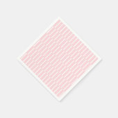 Papieren servetten roze & witte streep (Hoek)