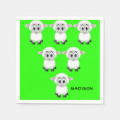 Papieren servetten, schapen servet (Voorkant)