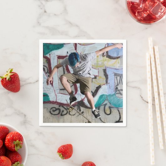 Papieren servetten skateboard (Insitu)