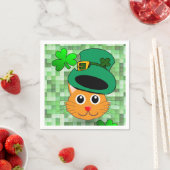 Papieren servetten St. Patrick's Day Kat (Insitu)