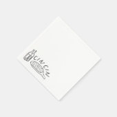 Papieren servetten, standaard cocktail - Cin Cin Servet (Hoek)