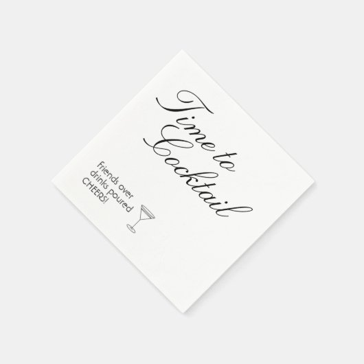 Papieren servetten, standaard cocktail servet (Hoek)