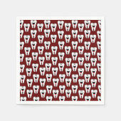 Papieren servetten, tanden glimlachen Bourgondisch Servet (Voorkant)