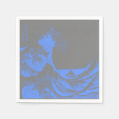 Papieren servetten The Great Wave Blauw & Grijs (Voorkant)
