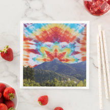 Papieren servetten Tie Dye Mt Tamalpais lucht ontw