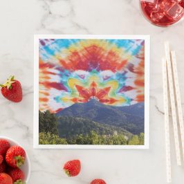 Papieren servetten Tie Dye Mt Tamalpais lucht ontw