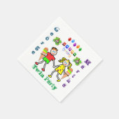 Papieren servetten, Twins Gelukkige Verjaardag Servet (Hoek)