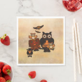 Papieren servetten uil familie (Insitu)