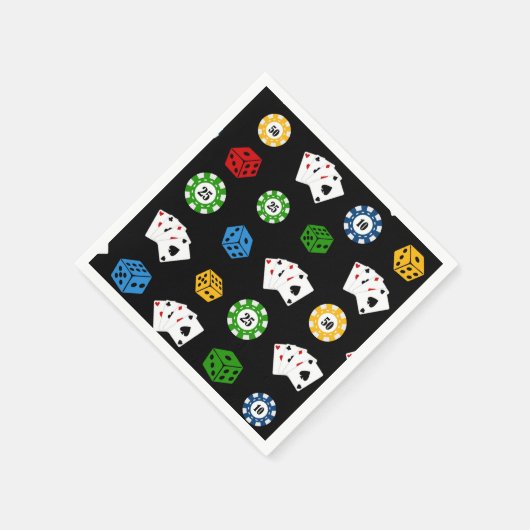 Papieren servetten van het Casino-patroon (Hoek)