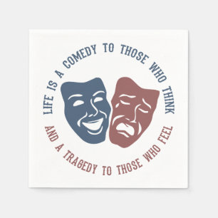 Papieren servetten van het theater Life Quote