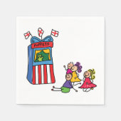 Papieren servetten van marionet Show (Voorkant)