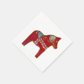 Papieren servetten van Red Dala Horse (Hoek)