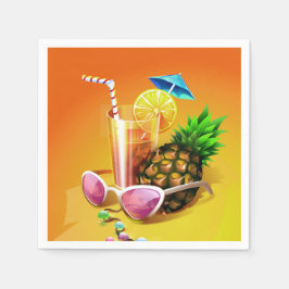 Papieren servetten van tropische Drink