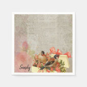 Papieren servetten, Victoriaans Bird Servet (Voorkant)