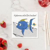 Papieren servetten, visser Vist servetten (Insitu)