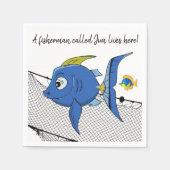 Papieren servetten, visser Vist servetten (Voorkant)