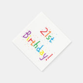 Papieren servetten voor "21st Birthday" (Hoek)