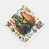 Papieren servetten voor BBQ grillen (Hoek)