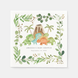 Papieren servetten voor dinosaurus baby shower fee