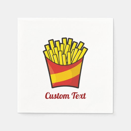 Papieren servetten voor friet (Voorkant)