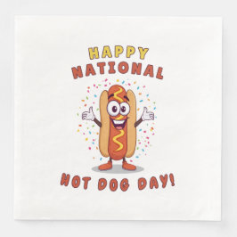 Papieren servetten voor National Hot Dog Day