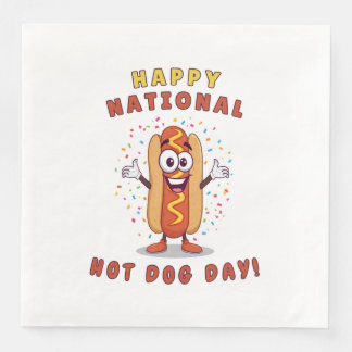Papieren servetten voor National Hot Dog Day