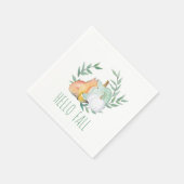 Papieren servetten voor Thanksgiving Fox & Pumpkin (Hoek)