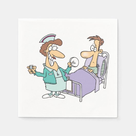 Papieren servetten voor verpleegkundigen en patiën (Voorkant)