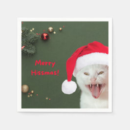 Papieren servetten, vrolijke Hismas wensen Servet