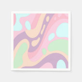 Papieren servetten, vrolijke kleurrijke pastel servet (Voorkant)