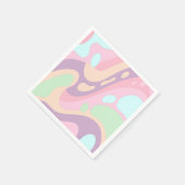 Papieren servetten, vrolijke kleurrijke pastel servet (Hoek)