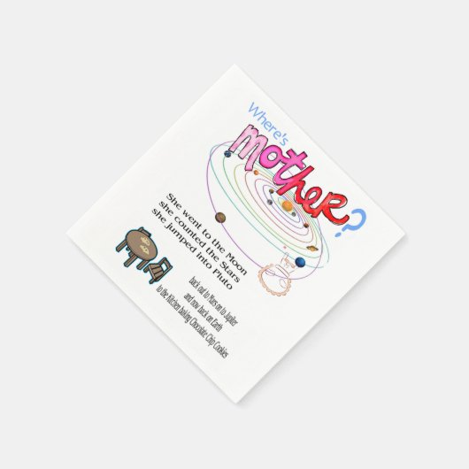 Papieren servetten Waar is moeder? (Hoek)