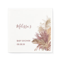 Papieren servetten Waterverf Pampas Grass Mauve Ro