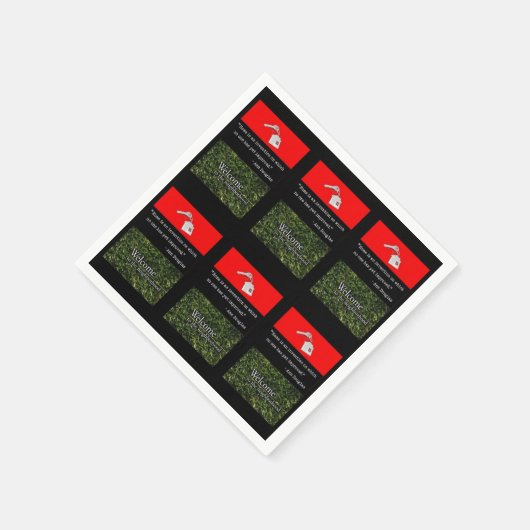 Papieren servetten Welkom in de buurt (Hoek)