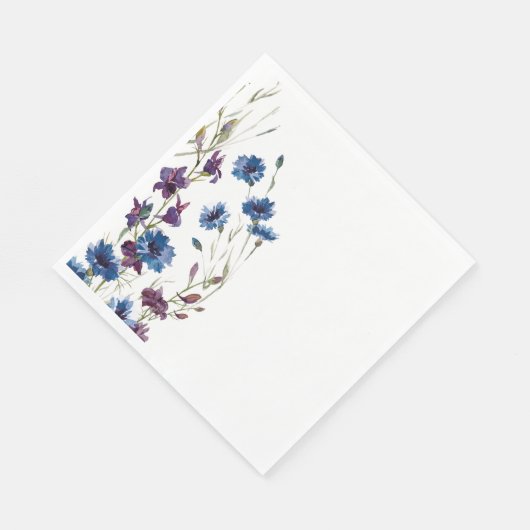 Papieren servetten-Wildflower Waterverf Servet (Hoek)