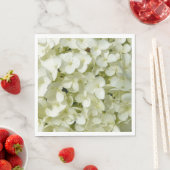 Papieren servetten-witte hortensia's servet (Insitu)