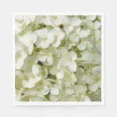 Papieren servetten-witte hortensia's servet (Voorkant)