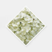 Papieren servetten-witte hortensia's servet (Hoek)