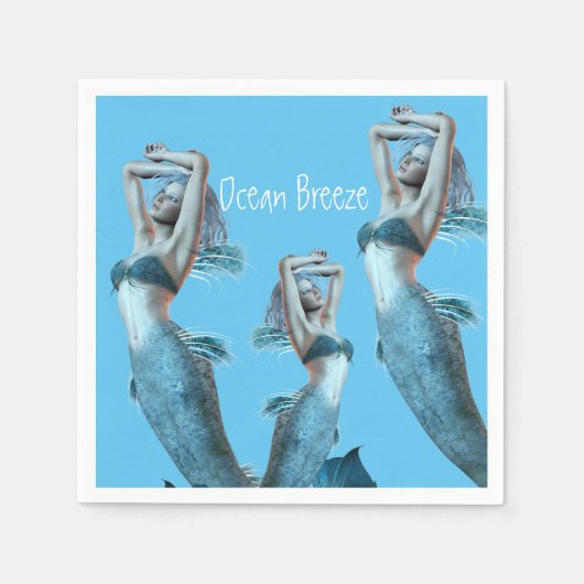 Papieren servetten, Zeemeermin Servet (Voorkant)