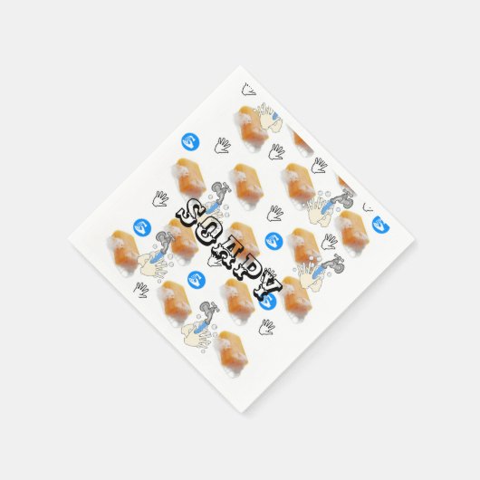 Papieren servetten, zeepkraan Wassen Handen Servet (Hoek)