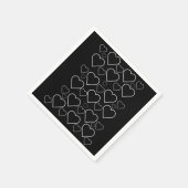 Papieren servetten, zwarte & witte harten servet (Hoek)