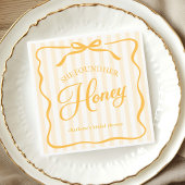 Papieren serviet voor huwelijksfeest met honingthe servet